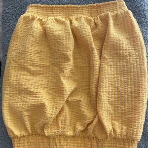 Anthropologie Yellow Textured Women's tube top